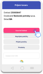 Príjem tovaru v Mobilnom skladníkovi Chameleoon